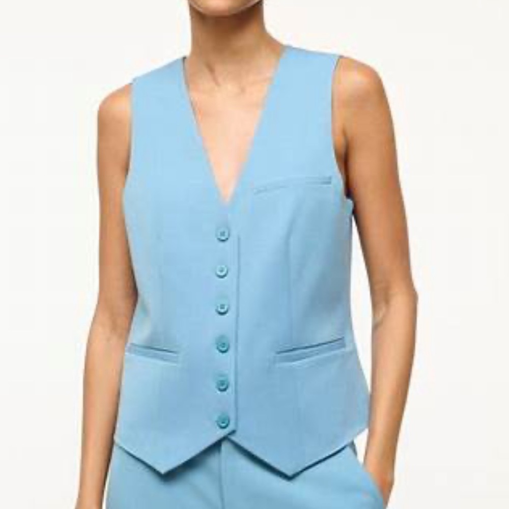 STAUD Brett Vest in Slate Blue
